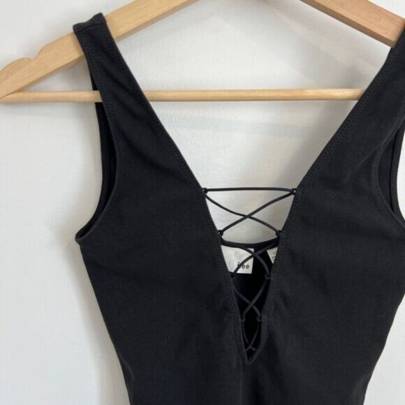 Wilfred Free Women's Size XS Black One Piece Sleeveless Bodysuit Shapewear Criss - Picture 3 of 11